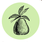Логотип столовой кафе груша